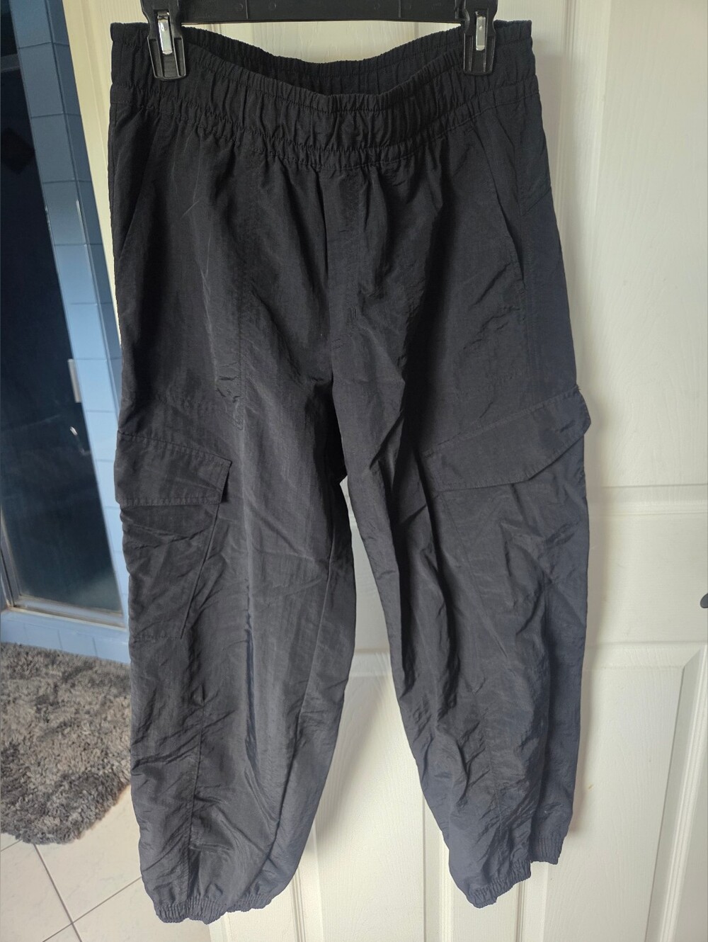 Women's Black Cargo Jogger Pants